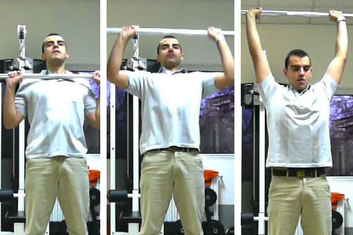 barbell-military-press-front barbell military press front Shoulder Exercises How to Military Press Correctly For Wide Shoulders and a Strong Upperbody