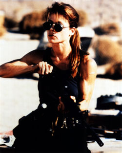 linda hamilton trained like a bad ass rambo in terminator