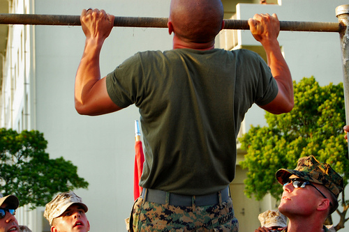 Intermittent Fasting Does It Make You Weaker in the Gym? marine doing pullups